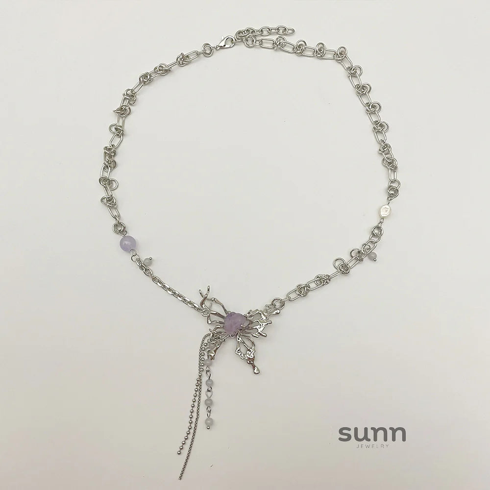 Cathryn Liquid Metal Butterfly Necklace