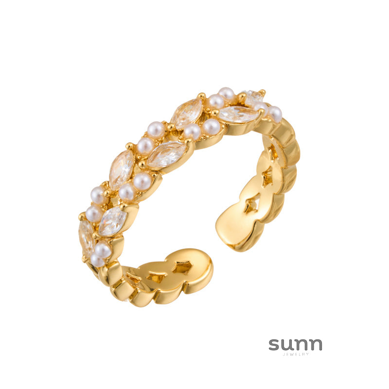 Cathy Wheat Ear Pearl Ring [P9I4TUZ5]