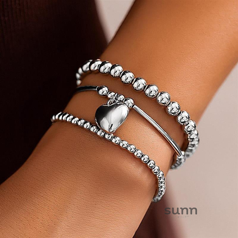 Cattleya Layered Charm Bracelet Set [CWZUDYNB]
