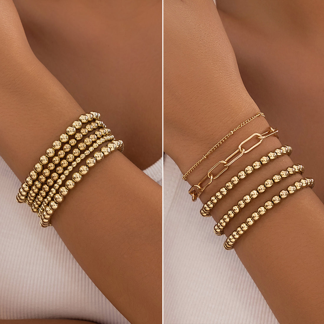 Cattleya Layered Charm Bracelet Set [GV2QR84O]