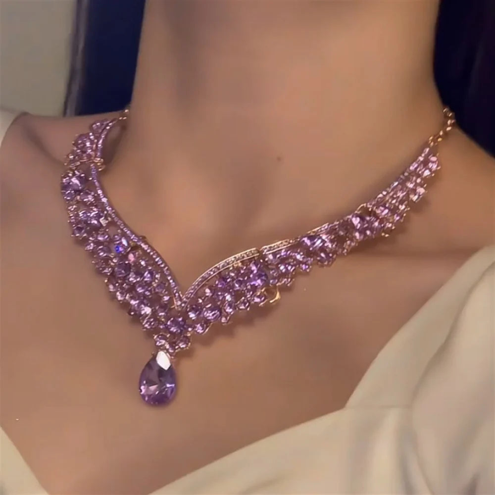 Cattleya Purple Zirconia Drop Set
