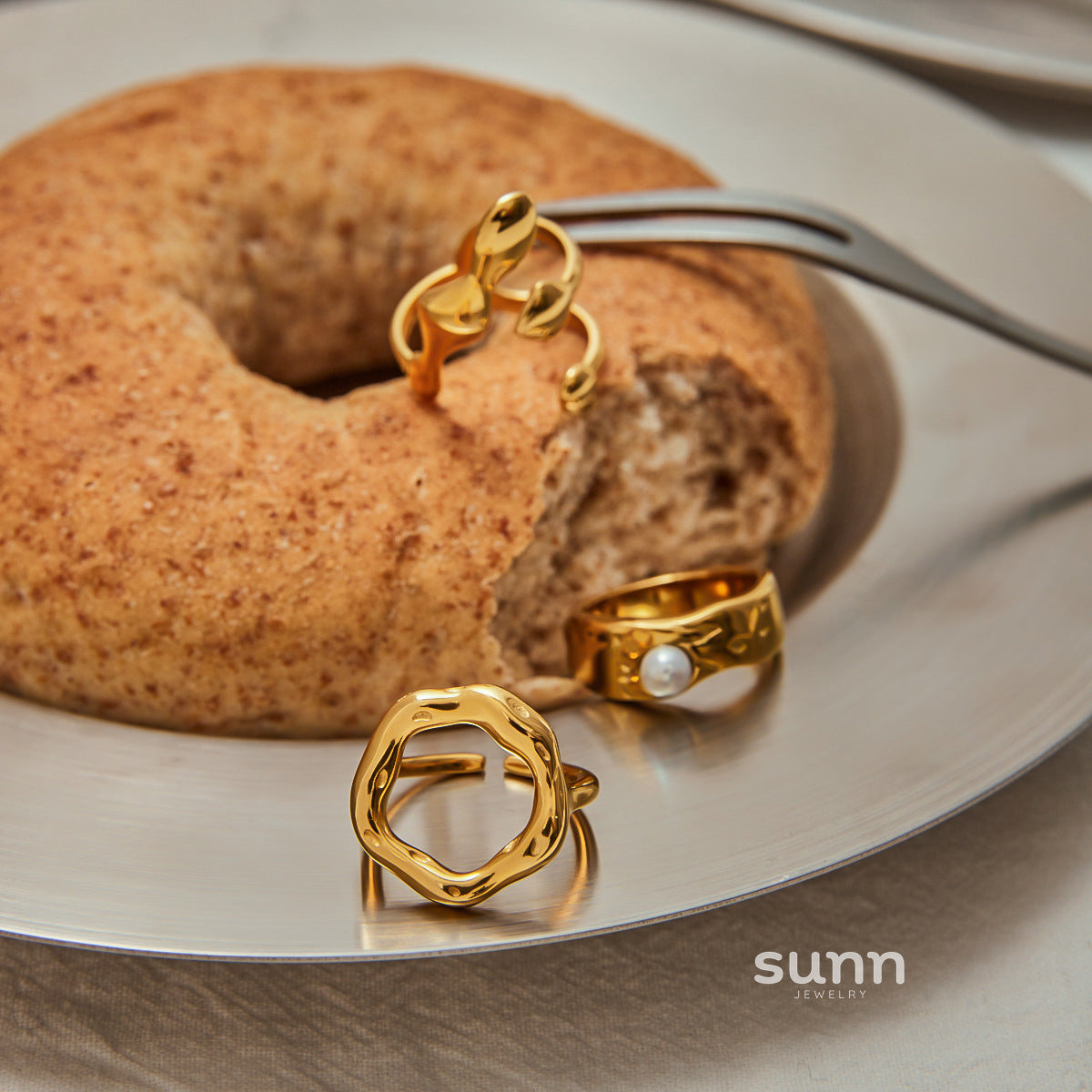 Caylie Pearl Stacking Rings [P8JCE95U]