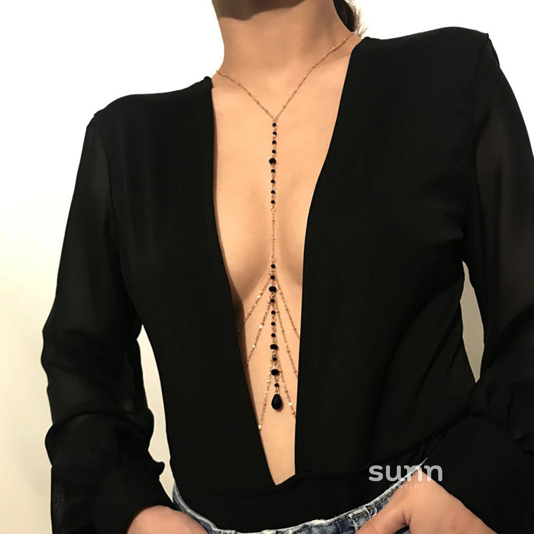 Ceanna Crystal Tassel Body Chain