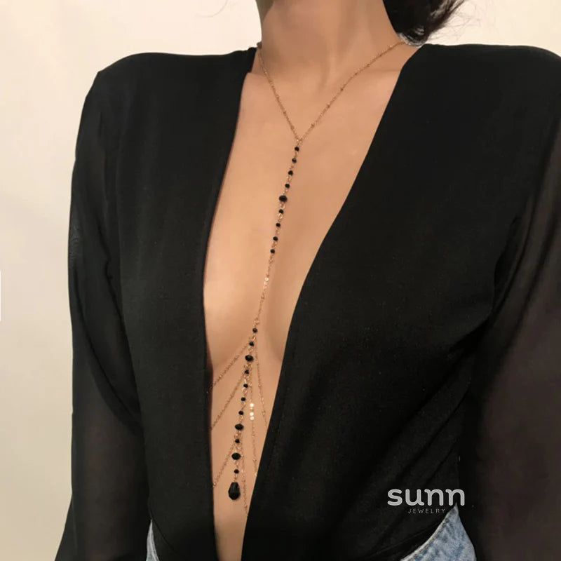 Ceanna Crystal Tassel Body Chain