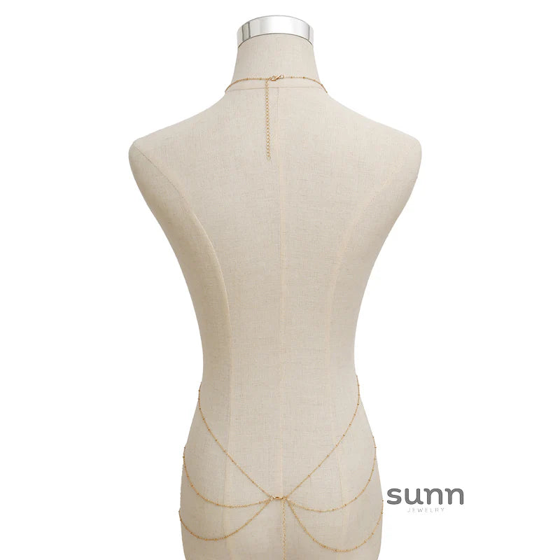 Ceanna Crystal Tassel Body Chain