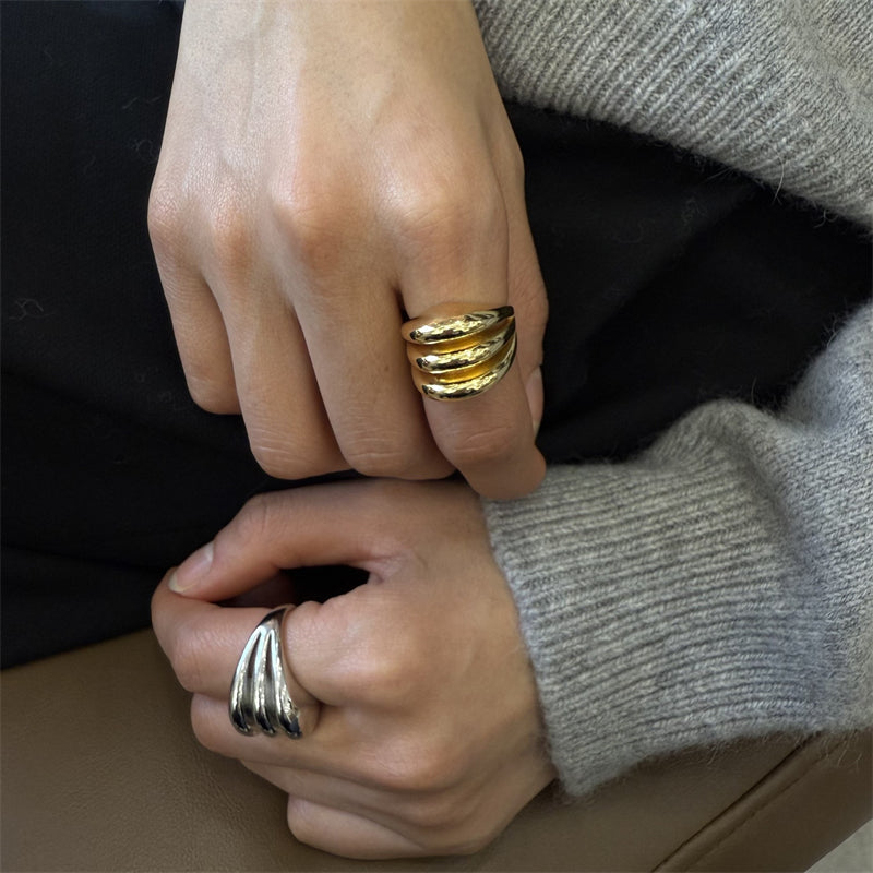 Cecelia Stacked Abstract Ring [FORPQURX]