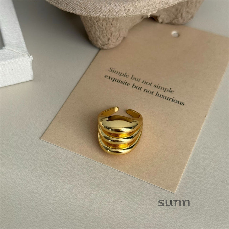 Cecelia Stacked Abstract Ring [FORPQURX]