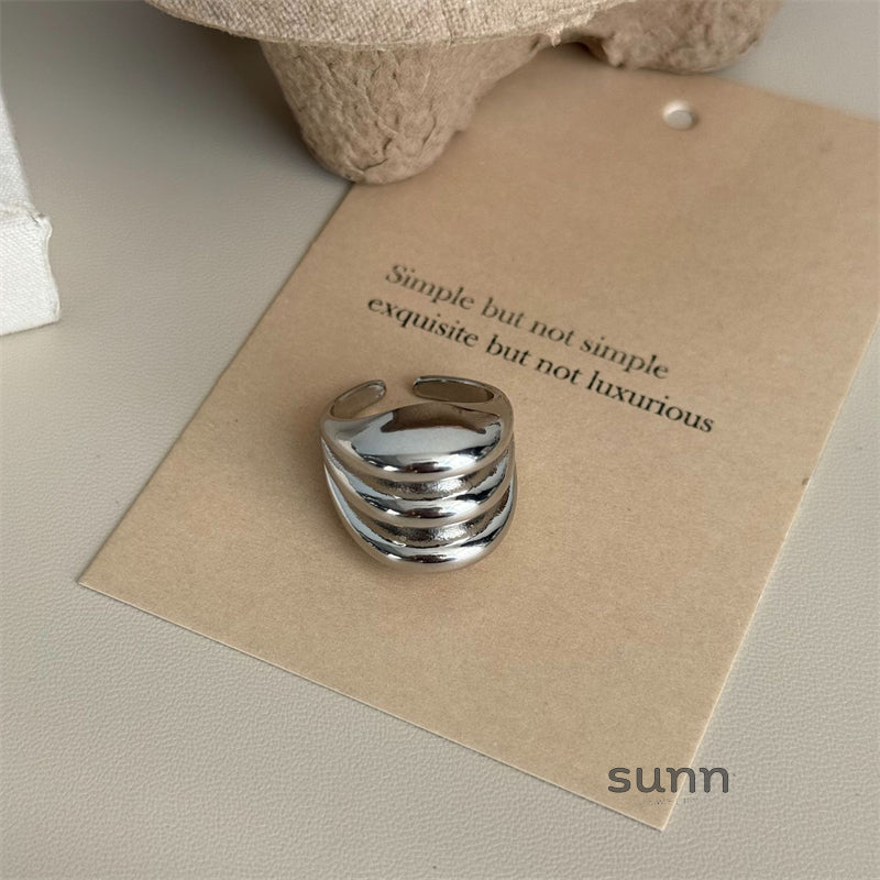 Cecelia Stacked Abstract Ring [3ZZM5FRU]