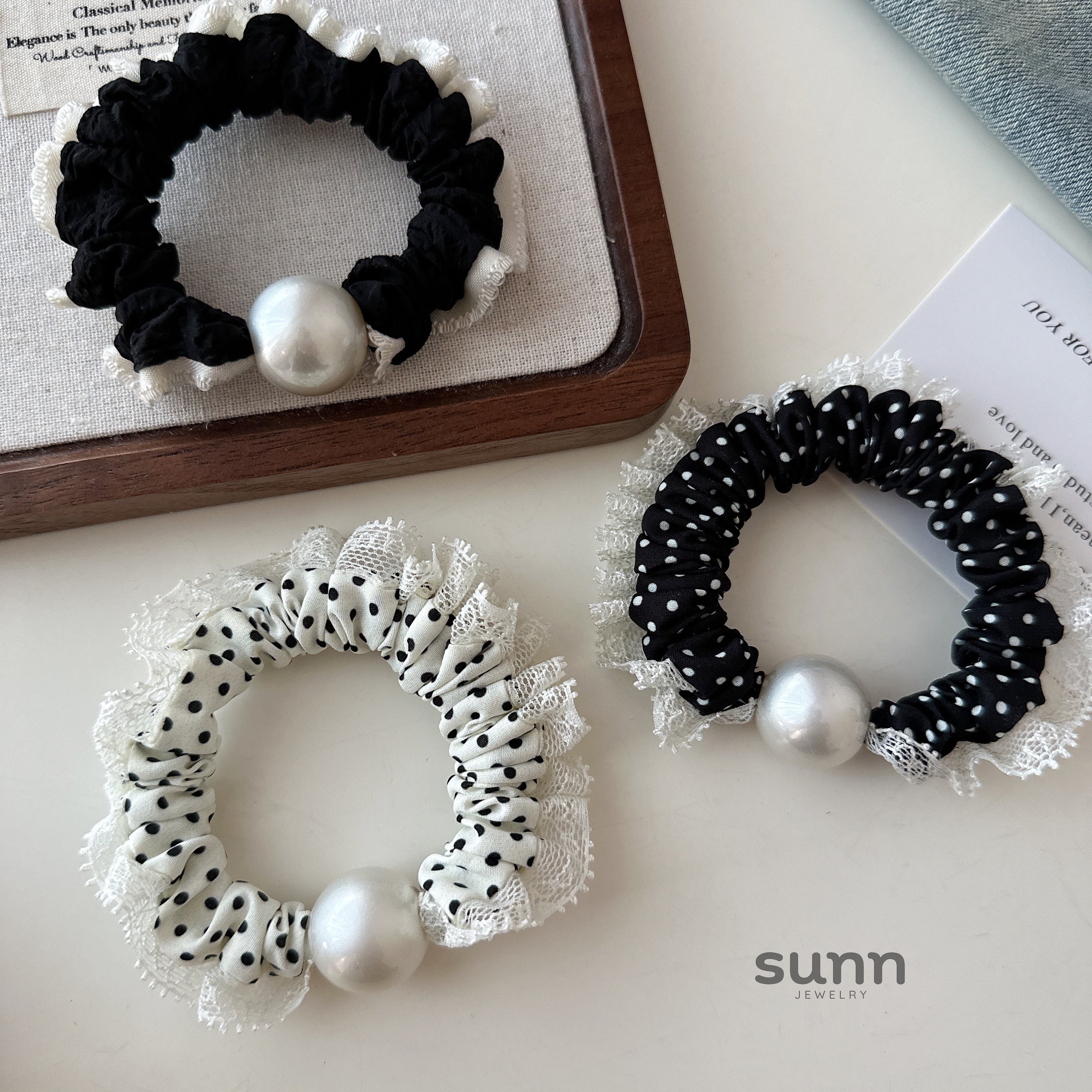 Cecile Ruffled Scrunchie [0EIR6W1M]