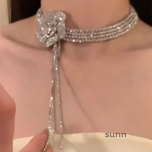 Cedar Sparkling Floral Choker