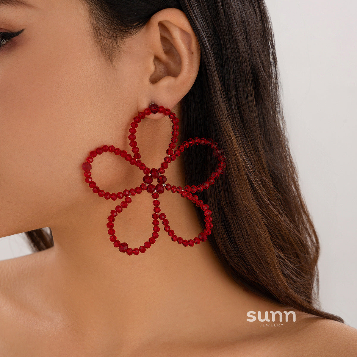 Celena Pearl Flower Statement Earrings [0OXE5PFH]