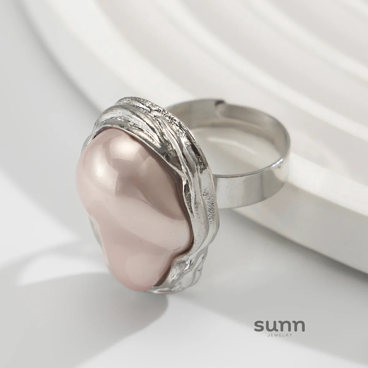 Celestine Baroque Pearl Ring