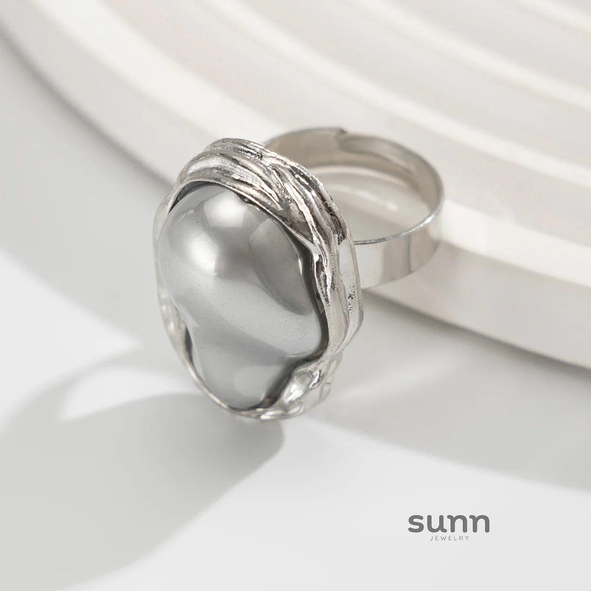 Celestine Baroque Pearl Ring