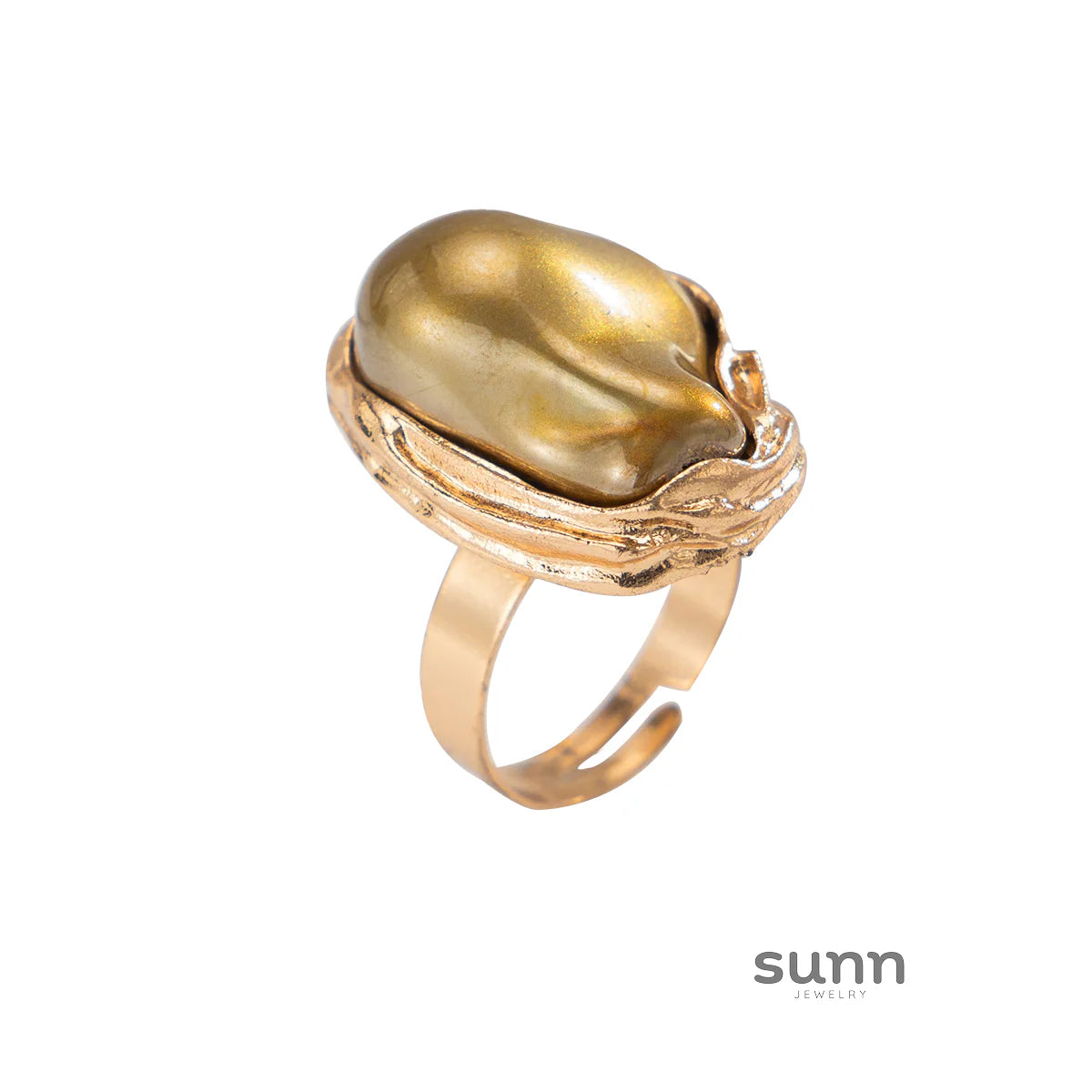 Celestine Baroque Pearl Ring
