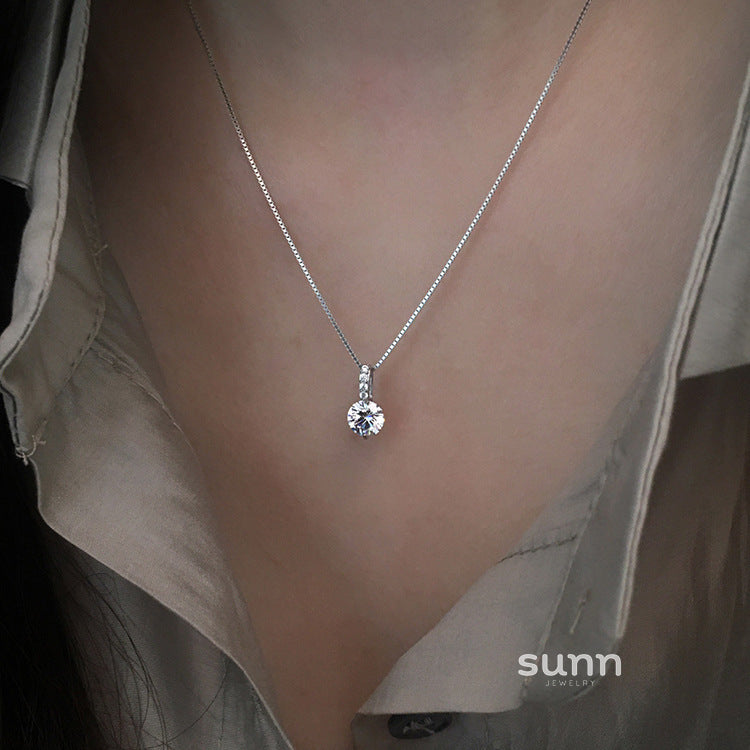 Celestine Carat Waterdrop Necklace [DLM1CI1C]