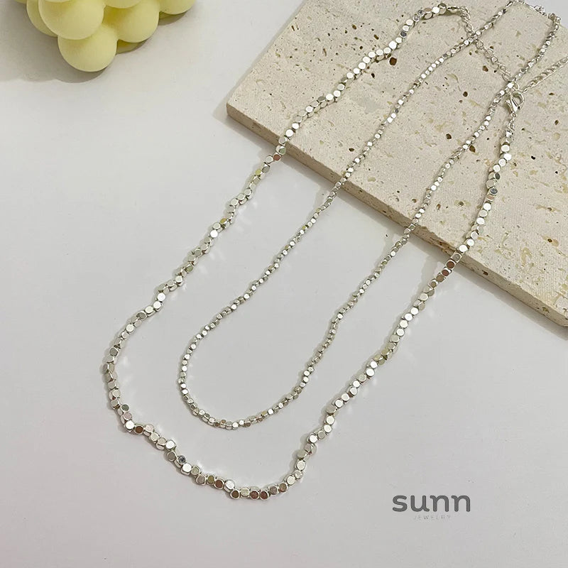 Chanell Crushed Silver Necklace