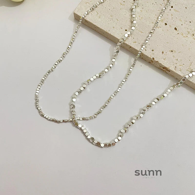 Chanell Crushed Silver Necklace