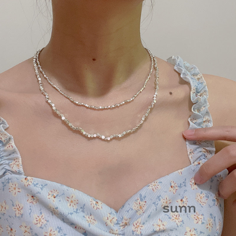 Chanell Crushed Silver Necklace