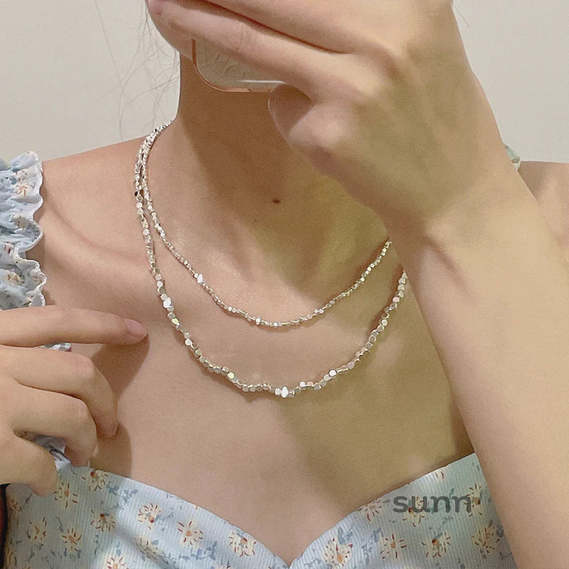 Chanell Crushed Silver Necklace