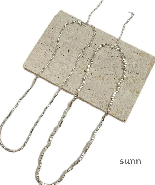 Chanell Crushed Silver Necklace