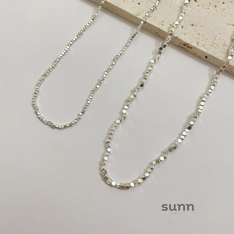 Chanell Crushed Silver Necklace