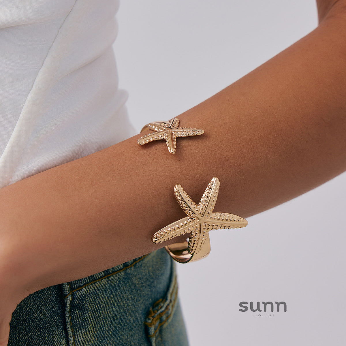 Chanelle Starfish Open Arm Cuff [KBBKPVXK]