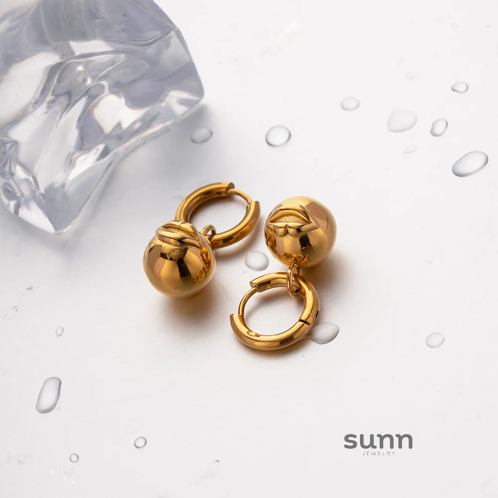 Chantal Gold Charm Hoop Earrings