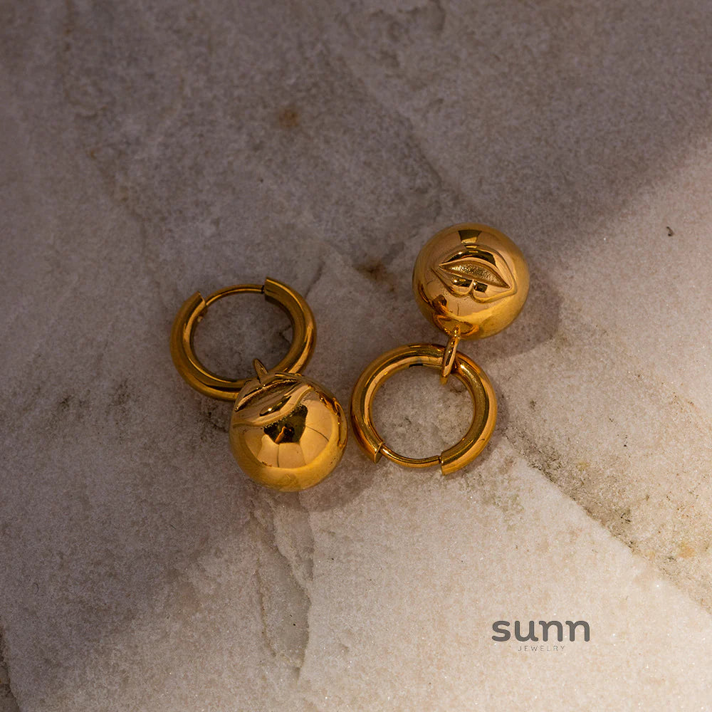 Chantal Gold Charm Hoop Earrings