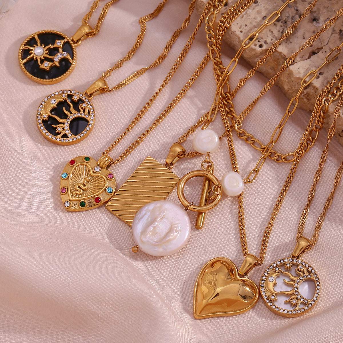 Chantal Layered Celestial Necklace [W8170H45]
