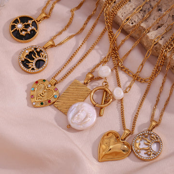 Chantal Layered Celestial Necklace [W8170H45]