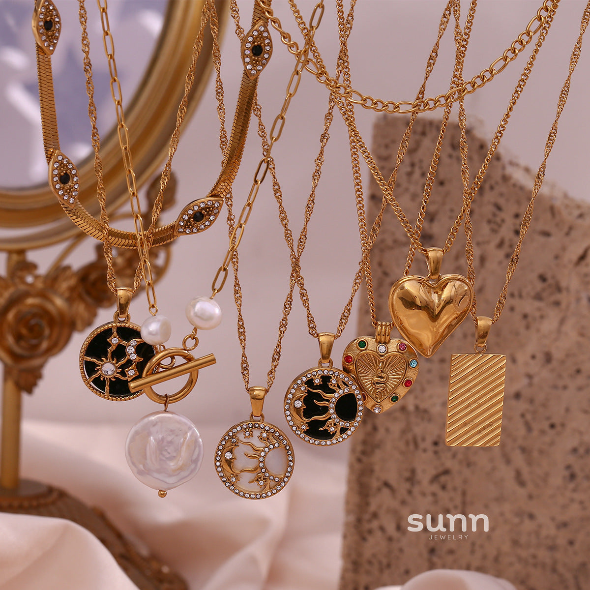 Chantal Layered Celestial Necklace [3QZIVF8M]