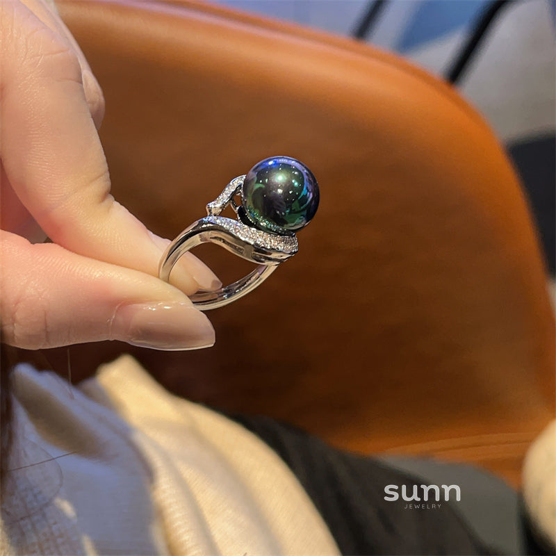 Charissa Iridescent Pearl Zircon Ring [1SP09NLI]