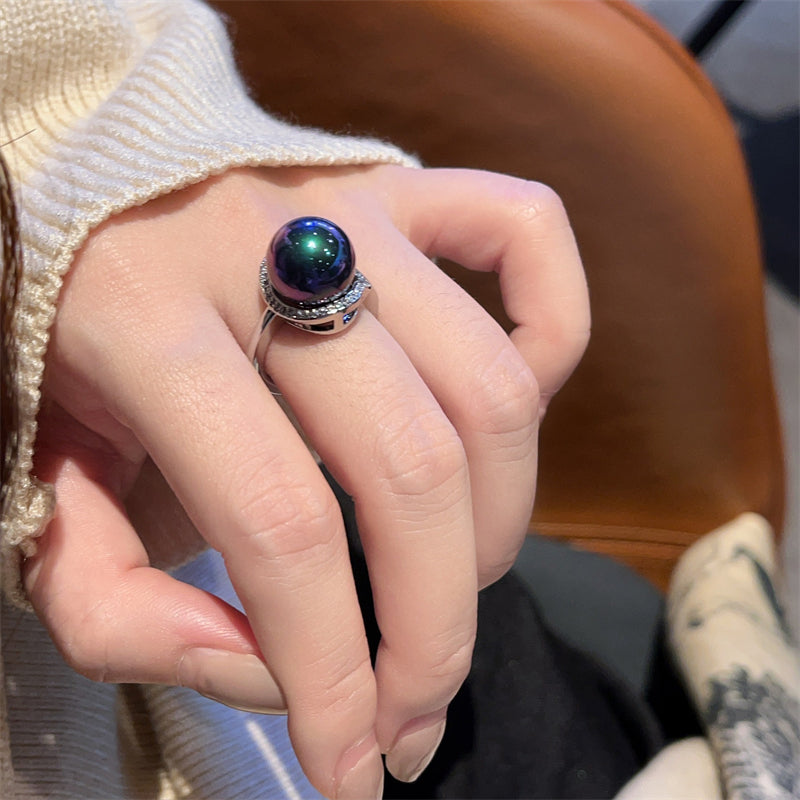 Charissa Iridescent Pearl Zircon Ring [X90ZHLVW]