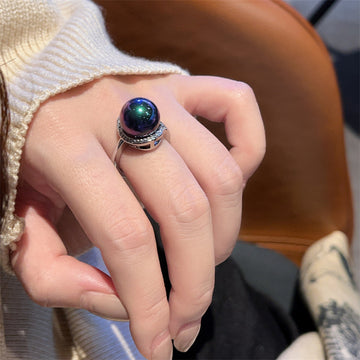Charissa Iridescent Pearl Zircon Ring [X90ZHLVW]