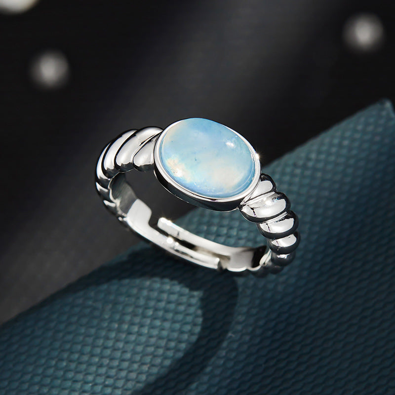 Charlie Aquamarine Open Ring [SXD7VYW2]