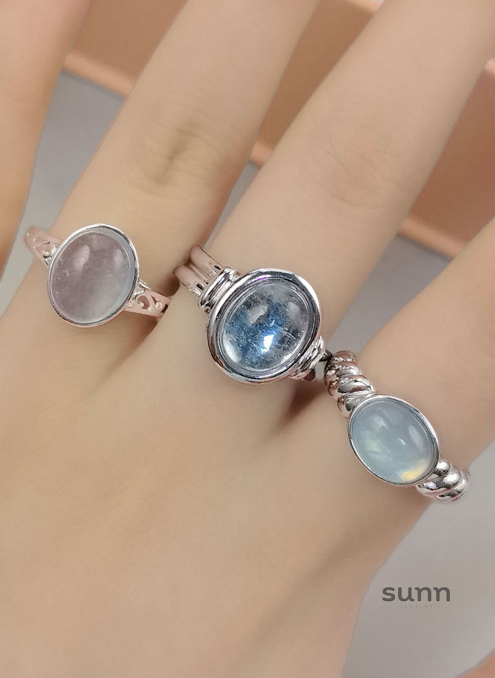 Charlie Aquamarine Open Ring [VD2YXK6X]