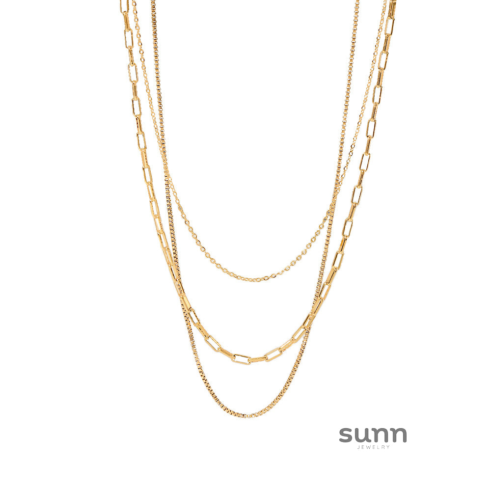 Charlotte Layered Paperclip Necklace [6Z8QZ6D6]