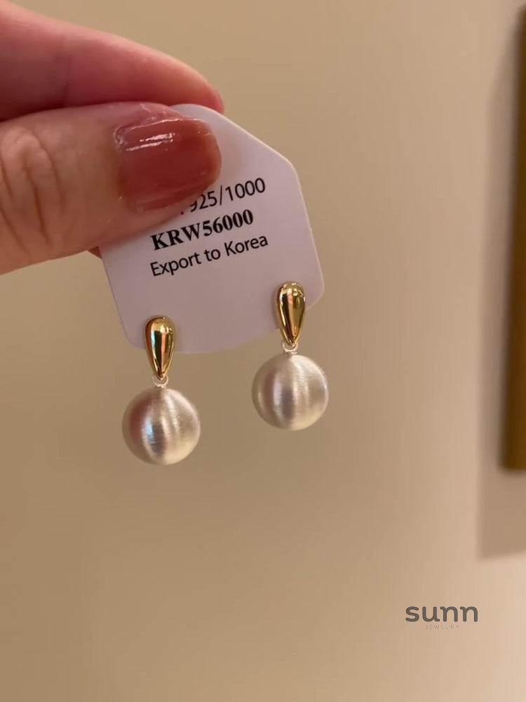 Charly Frosted Ball Earrings [517UMUOF]