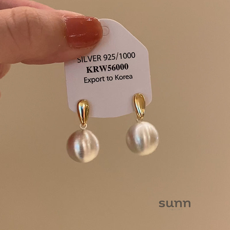 Charly Frosted Ball Earrings [628T9VOP]