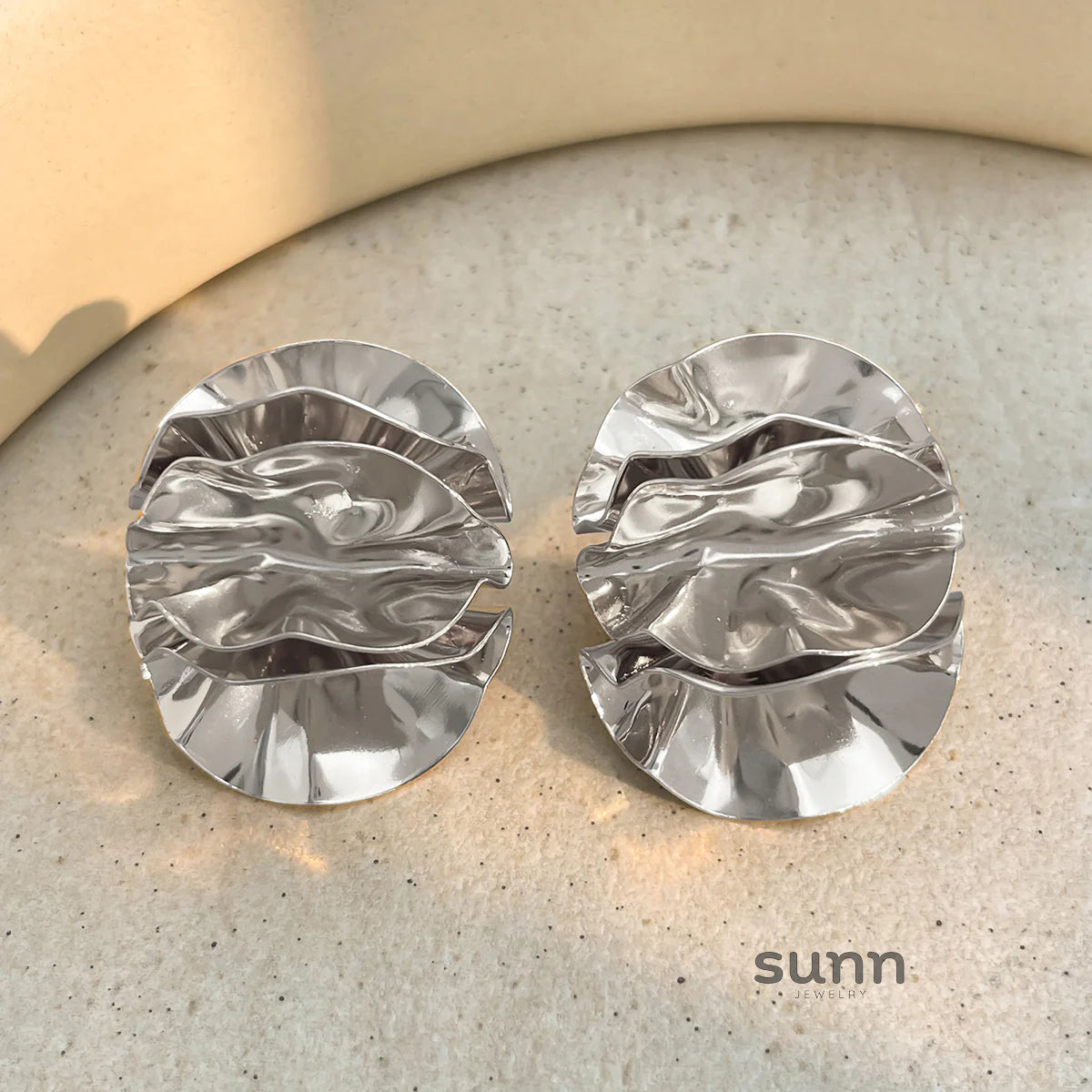 Charlye Sculpted Bloom Stud Earrings