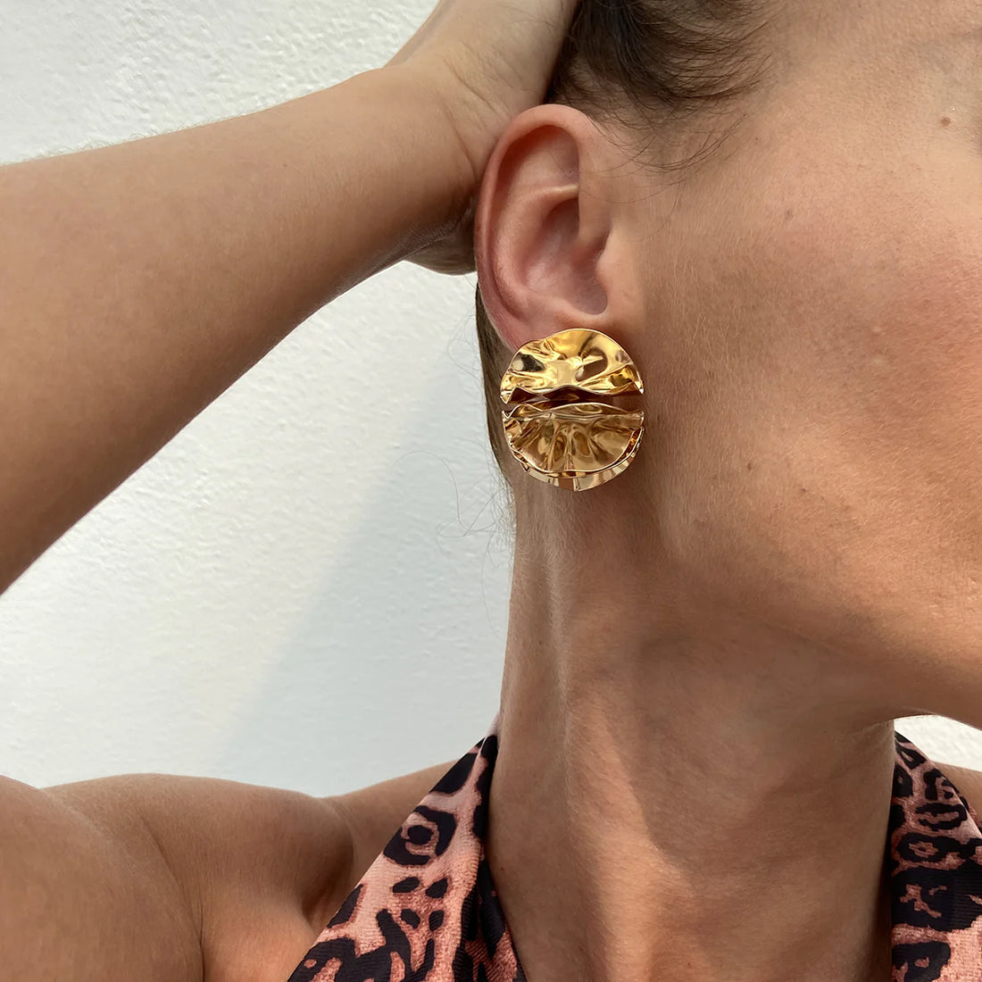 Charlye Sculpted Bloom Stud Earrings