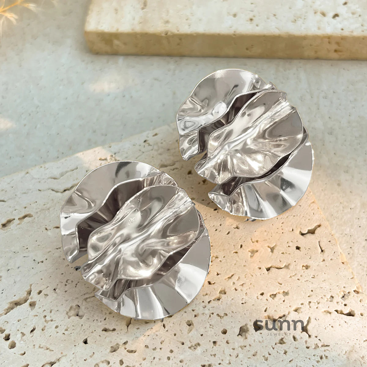 Charlye Sculpted Bloom Stud Earrings