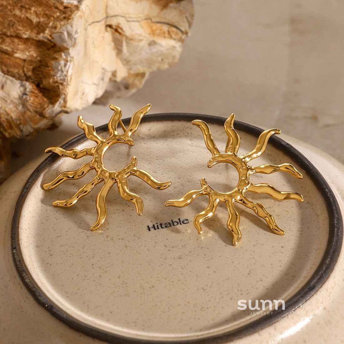 Charm Sunflower Stud Earrings [L6EPB07D]
