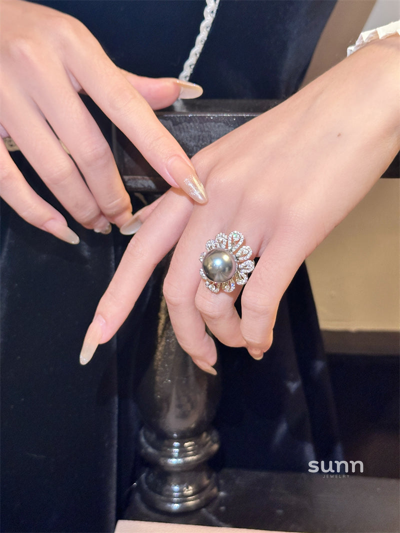 Chasidy Elegant Pearl Zircon Ring [KIFRHBZ0]