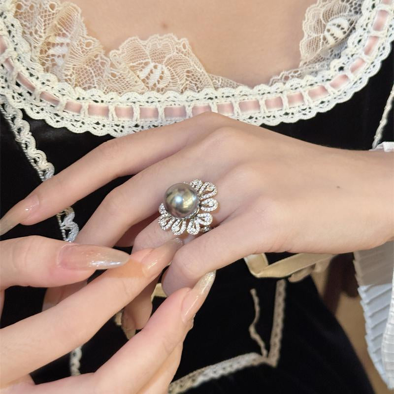 Chasidy Elegant Pearl Zircon Ring [GOJ2JMOI]