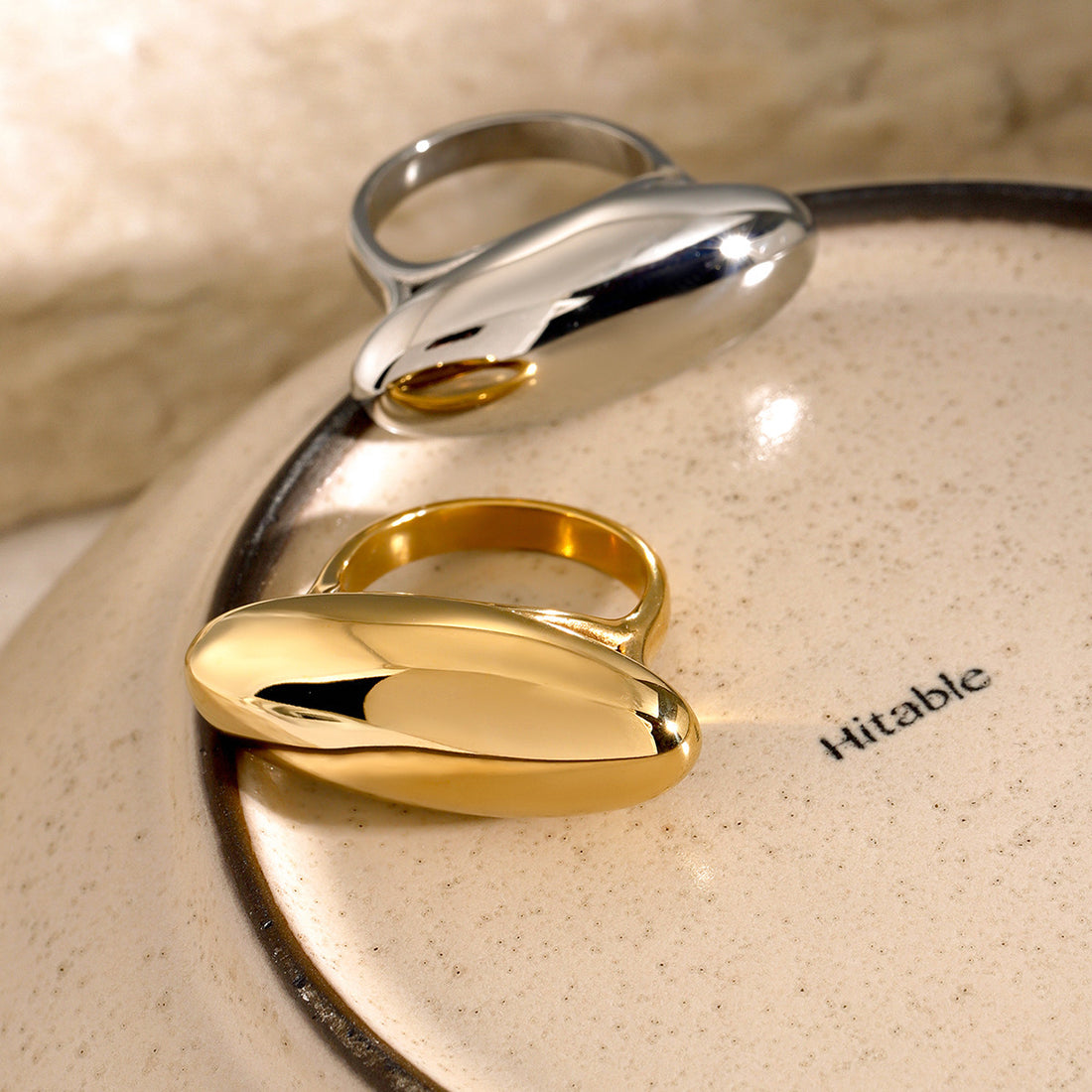 Chasity Gold Oval Ring [YT043PJ8]