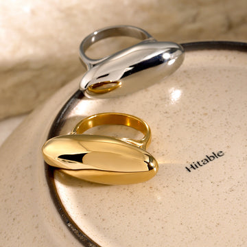 Chasity Gold Oval Ring [YT043PJ8]