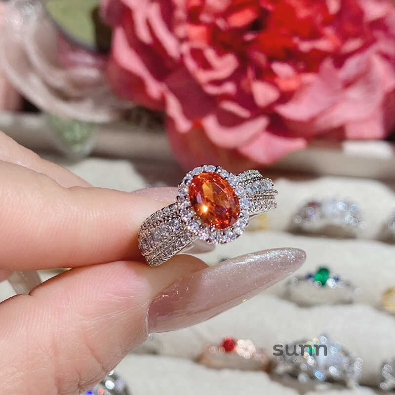 Chasity Orange Oval Ring [AZDC0J1I]