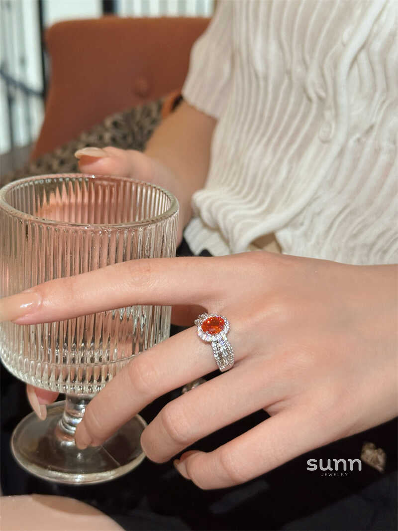 Chasity Orange Oval Ring [PVNW121W]