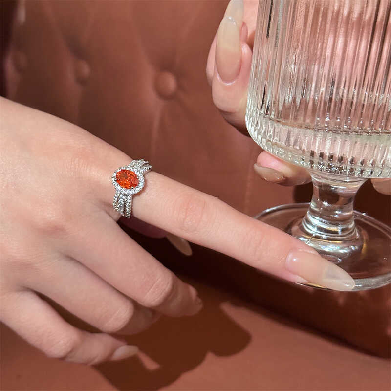 Chasity Orange Oval Ring [6MLHNDVD]